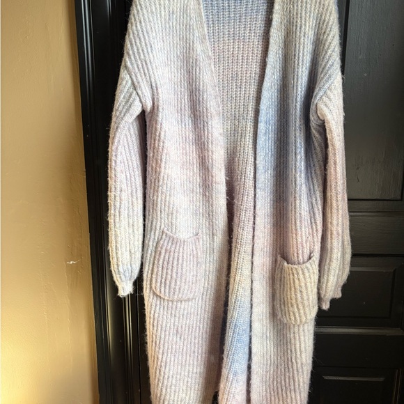 Purple and Blue Ombré long cardigan - Picture 2 of 4